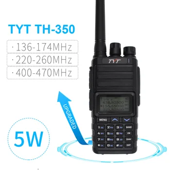 NOI TYT-LEA-350 Walkie Talkie Tri Band 136-174MHz 220-260MHz 400-470MHz Tri Display 5W Înaltă Calitate, Două fel de Radio FM Transceiver