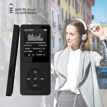 Moda Ultra-subțire Și Rece Portabil MP3 MP4 Player cu Ecran LCD FM Radio, Jocuri Video, Built-in Microfon de Înaltă fidelitate de Înregistrare