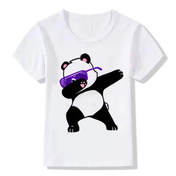Noul Panda Desene animate Amuzante Tricouri Pentru Băieți Copii Haine de Vară pentru Băieți și Fete KT-1982
