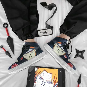 PARZIVAL Anime pantofi Naruto Adidași Durere șase cosplay Bărbați Femei Pantofi Casual Respirabil Iarna High-top Vulcanizat Pantofi de Panza