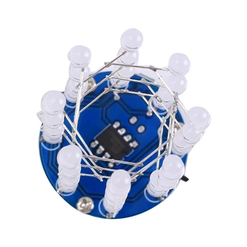 Mini Galben Vis Cerc de Lumină LED DIY Kit Stele Intermitent Lampa LED pentru Craciun