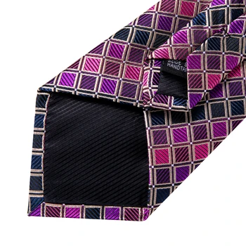 Moda Carouri Violet Cravate de Mătase 8cm de Afaceri Clasic de Nunta cu Cravata, Batista, Butoni Set Barbati Cadou Gravata Fulare DiBanGu