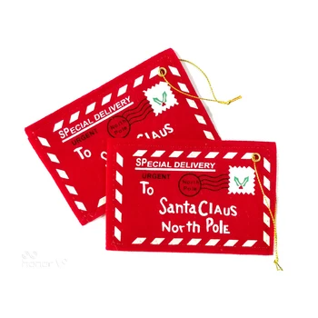 10buc Scrisoare Punga cu Dulciuri de La Moș Crăciun Simțit Plic Broderie Decor de Crăciun Ornament Copii Cadouri pentru Copii