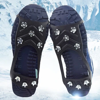 Alpinism În Aer Liber Crampoane Antiderapante Plimbare De Iarna 8 Prezoane Gheață Zăpadă De Oțel Mangan Alunecare Pantof Acoperă Cu Gheață Zăpadă Pantofi De Mers Pe Jos