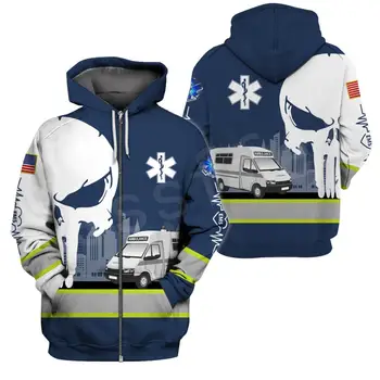 Tessffel Tehnician Medical de Urgență EMT EMS Paramedic NewFashion Unisex Pulover 3DPrint Bluze/Hanorace/fermoar/Jacheta B10