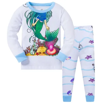 Copiii Casual Pijamale Stabilită de Îmbrăcăminte pentru Băieți și Fete Desene animate Sleepwear Costum de Seturi de Copii cu mâneci Lungi+Pant 2-Bucata de Bumbac Seturi de Pijamale