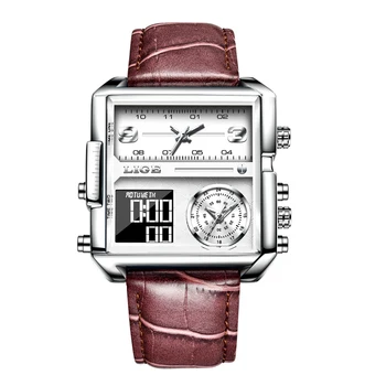 2021 Noua Creatie Pătrat Ceasuri Barbati Top Brand De Lux Digital Din Piele Cuarț Încheietura Ceas Pentru Bărbați Moda Sport Impermeabil Ceas Masculin