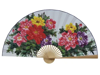 Mare De Hârtie Pliere Fan Stil Chinezesc Meserii Banboo Cadru De Fundal Decorative Fan Agățat Decor Fan Bujor