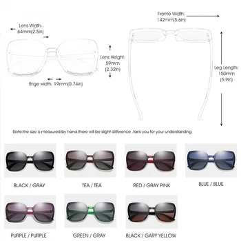 FENCHI Stras fără ramă Polarizat ochelari de Soare Femei 2020 Oversized UV400 de Înaltă Calitate, de sex Feminin de Ochelari de Soare Ochelari de Conducere
