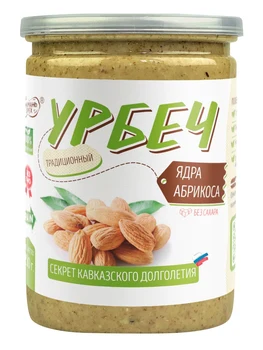 Natural pasta de sâmburi de caise Urbech TM #Намажь_орех, fara zahar 250 gr