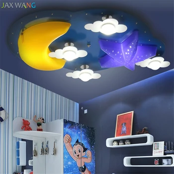 Moderne de Desene animate Star Luna Tavan Lumini Led Lampă de Plafon pentru Copii Dormitor Fete Printesa Copil Cameră Lămpi de Iluminat Acasă