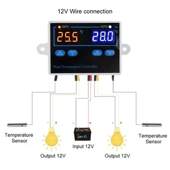 NOUL Termostat Digital Controler de Temperatura de Încălzire Răcire Control Comutator Dublu Termostat pentru Incubator 10A Ieșire Directă