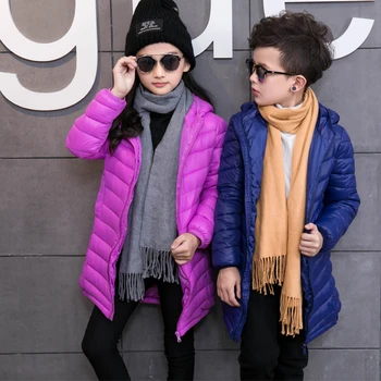 2020 iarna/Toamna modelul lung Băiat Jachete Copii culoare solidă Copii Îmbrăcăminte Paltoane Baieti caldă pentru copii Fete de bumbac captusite Jachete