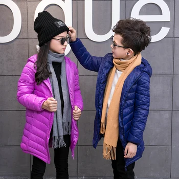 2020 iarna/Toamna modelul lung Băiat Jachete Copii culoare solidă Copii Îmbrăcăminte Paltoane Baieti caldă pentru copii Fete de bumbac captusite Jachete