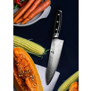 TUO Chef-Cutit - Cutite de Bucatarie 8-inch de Înaltă Carbon din Oțel Inoxidabil - Pro Bucătar Legume, Carne Cuțit cu G10 Full Tang se