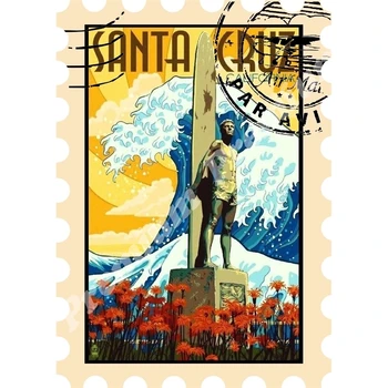 California suvenir magnet de epocă turistice poster