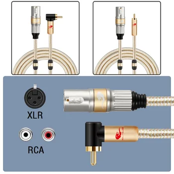HIFI XLR de sex masculin la RCA Stereo Cablu Audio de sex masculin pentru DVD, VCD TV, Radio, Consolă Mixer Amplificator Home Theater Sistem de Semnale Cabluri