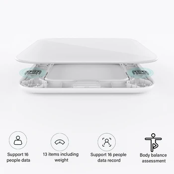 Original Xiaomi Corp Inteligent Compoziție de Grăsime Scara 2 Bluetooth 5.0 Testul de echilibrare a 13 Corpul Date IMC Sănătate Scară Greutate Display LED