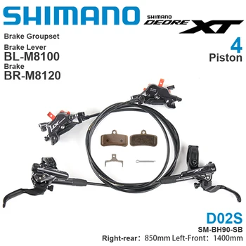Shimano XT M8100 Hidraulic de Frânare Groupset BL-M8100 BR-M8100 2 Piston BR-M8120 4 Pistoane Biciclete de Frână Disc pentru MTB Biciclete de munte