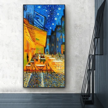 Cafe-Terasa Pe timp de Noapte Van Gogh Pictura Celebra Panza Pictura Postere si Printuri de Arta de Perete Imagini pentru Decor Acasă Neînrămate