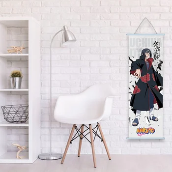 Anime-ul japonez Naruto Scroll Pictura Kakashi Itachi Uchiha Agățat de Perete de Artă Poster de Perete Decor Acasă Imagini de 70*30 cm