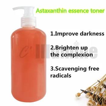 Astaxantin Esența Toner 500ml Antioxidant Îmbunătățește culoare Galben Închis, Fața Întunecată Cosmetice OEM