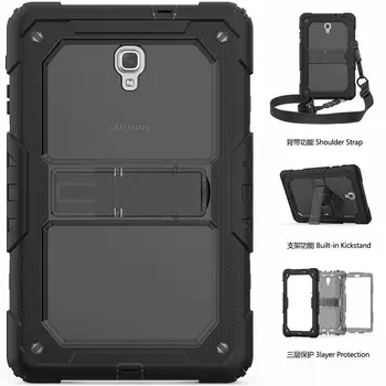 Caz Pentru Samsung Galaxy Tab s 10.5 SM-T590 SM-T595 2018 Grele PC Robust Hibrid Sta Shell Acoperă Cu Curea de Umăr