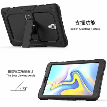 Caz Pentru Samsung Galaxy Tab s 10.5 SM-T590 SM-T595 2018 Grele PC Robust Hibrid Sta Shell Acoperă Cu Curea de Umăr