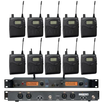 În Ureche Monitor Sistem Wireless SR2050 Dublu transmițător de Monitorizare Profesionale de Performanță Etapă de 10 receptoare