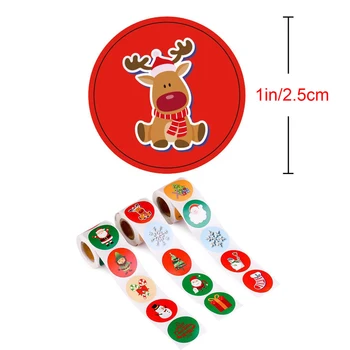 500pcs Decor Autocolante de Crăciun în Ziua de Crăciun Desene animate Etichete Pentru Copii Cadou Adeziv Tag Impermeabil Pentru Papetărie Sticke