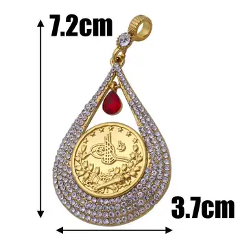 ZKD islam Turcii musulmani Pandantiv Colier Arabe Monedă de Aur de Culoare Turcia Monede Bijuterii