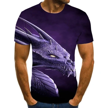 În 2020, cele mai Noi Wolf 3D de Imprimare Animale Interesante Haioase Tricou Barbati Maneca Scurta, Topuri de Vara Tricou Tricou Barbat de Moda T-shirt de sex Masculin 6XL