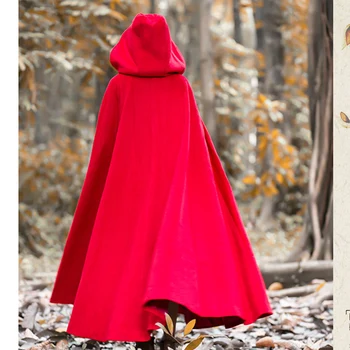 2019 toamna iarna pentru femei new retro mantie cu Glugă haina lungă secțiune de cod roșu mantie cald haina doamnelor w89