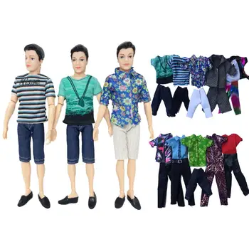 5 Set de Moda Papusa Ken Uzura Casual Haine Papusa Sacou Pantaloni Haine Accesorii pentru Barbie Ken Păpuși pentru Copii Cadouri Aleatoare Stil