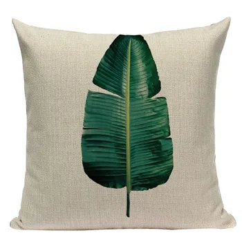 Plante Tropicale Palmier Decorativ Imprimat Pernă Față De Pernă Caz Frunză Verde Frunze De Pernă Caz Pentru Canapea Acasă