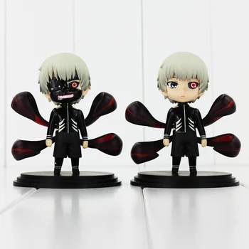 2 buc/lot 10cm Tokyo Ghoul Figura Jucărie Versiune Q Kaneki Ken PVC Anime Model de Păpuși de Colecție