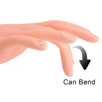 Profesional Flexibil Moale Practică Mâinile Silicon Protetice Nail Art Model De Formare Mână De Afișare Personal Salon De Manichiura Instrumente