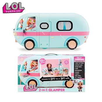 LOL Surpriză Păpuși Originale de Autobuz de Jucarie 2-in-1 GLAMPER Jucării Masina Lols OMG Papusi Surori DIY Casă de Joacă Jucării pentru Fata Ziua de nastere Cadouri