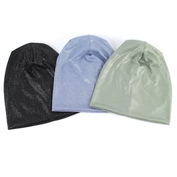 Brand Femei Vopsea de Imprimare Beanie Hat Primăvară Bumbac Slouchy Beanie Hat pentru Femme de Iarnă Negru Simplu Chelioși&Căciuli DQ901C