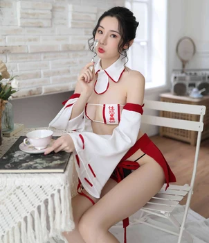 Femei Japoneze Vrăjitoare Cosplay Lenjerie Anime Uniforma Set Sexy Strappy Lenjerie Bikini Costume