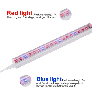 LED-uri Cresc Light AC85-265V T5 Tub Full Spectrum LED Fito Lampă Interioară de Creștere Bar de Lumina cu efect de Seră să Crească Cort