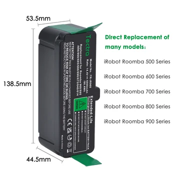 6000mAh 14,4 V Litiu-Ion Batteryfor iRobot Roomba, Compatibil cu Roomba 960/895/890/860/695/680/690/675/640/614