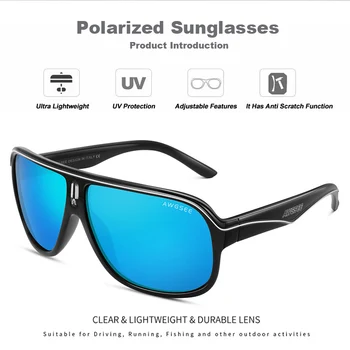 AWGSEE Brand Vintage Polarizat ochelari de Soare Barbati Femei Conducere Nuante Ochelari UV400 în aer liber, Pescuit Ochelari de Soare Oculos de sol de sex Masculin