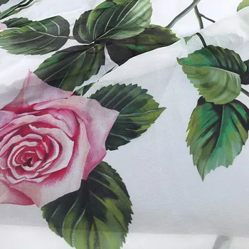 Primăvara și vara clasic forma de flori mici, imitație de bumbac imprimate tesatura pentru camasa rochie tesatura de imprimare poliester moda