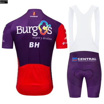 2019 Echipa Violet Burg Ciclism Jersey 12D Gel de Pantaloni Costum de MTB BH Ropa Ciclismo Mens Scurta de Vara cu Bicicleta Port Maillot