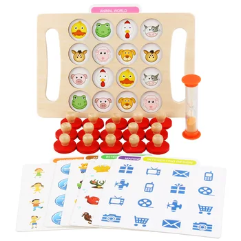 Educația copiilor Montessori Jucării de Memorie de Șah Ghici Numărul de Animale Cognitive Jucărie de Formare de Memorie Jucării pentru 3 Ani mai Devreme