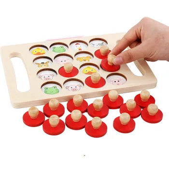 Educația copiilor Montessori Jucării de Memorie de Șah Ghici Numărul de Animale Cognitive Jucărie de Formare de Memorie Jucării pentru 3 Ani mai Devreme
