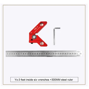 YX-3 prelucrarea Lemnului Magnetic Linia de Centru Scriber Finder 45 90 de Grade Unghi Linie de Calibru Conducător Metric Inch Lemn Instrument de Măsurare