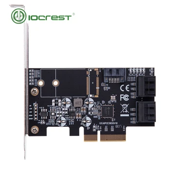 IOCREST SATA III 6g 5 porturi controler card PCIe 3.0 x4 card de expansiune cu Low Profile Bracket