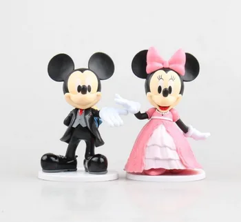 2 buc/set Minnie Mickey Mouse Căsătorească cu Acțiune China Roșie Păpuși Jucărie pentru Copii Cifrele Cadou de Nuntă Copii Cadou de 12,5 cm